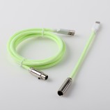 Factory Directly Coiled Usb Cable 4 Pin 5pin Spring Coil Type C Charging Cable For Mechanical Keyboard